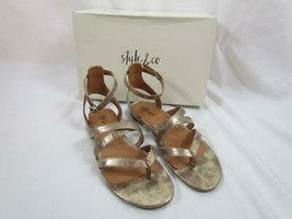 NIB Style &amp; Co Flat Ankle Strap Metallic Gold Baharaf 060M - $11.39