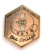 University of Florida 2014 Bee College Pin Honey Bee Hexagon Enamel UF A... - $240.11 MXN