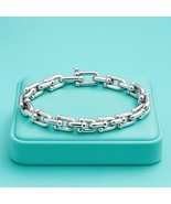 Sterling Silver Large Link Bracelet 7.5 Inch - €190,18 EUR