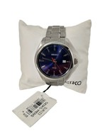 Seiko SUR153 Classic Stainless Steel 100M Blue Dial Date Watch 6N42-00C0... - £94.13 GBP