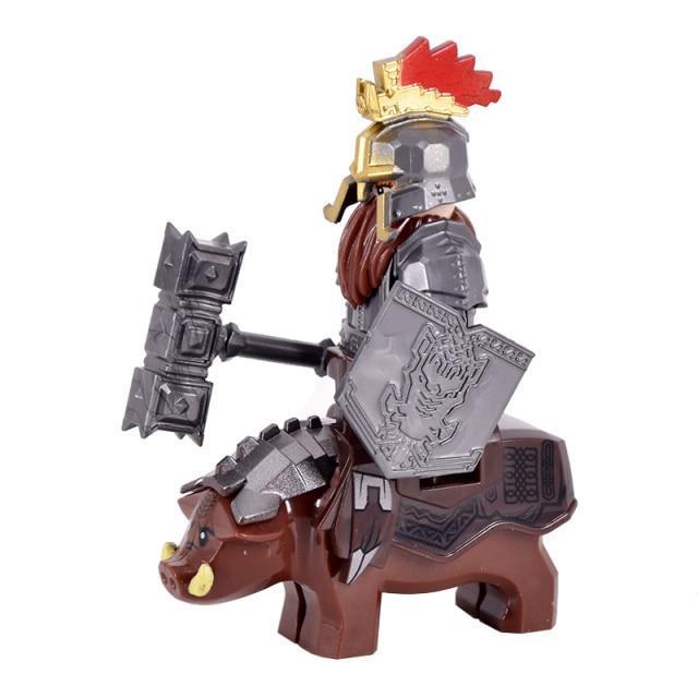 Dain Ironfoot on War Boar The Hobbit Battle of the Five Armies 2pcs Minifigures