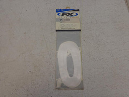 FX Factory Effex 7&quot; Pro Number White #0 3 Pack Number Plate FX02-4350 - £5.95 GBP