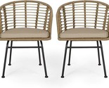 Christopher Knight Home Randy Outdoor Dining Chair Sets, Beige + Light B... - $481.99