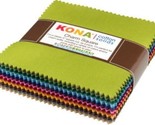 5&quot; Charm Pack Squares Kona Cotton Solids Dusty Colorstory 101 Precuts M5... - £20.31 GBP
