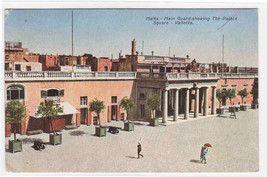 Palace Square Main Guard Valletta Malta 1935 postcard - $6.44