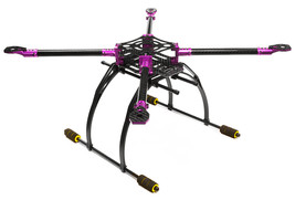 Custom Machined Alloy+Carbon Fiber Quadcopter Upgrade Frame 550 Size Foldable C2 - £68.58 GBP