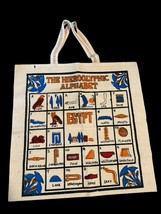 Vintage Egypt Hieroglyphic Alphabet Canvas Tote Bag Natural Double Strap... - $402.59 MXN