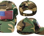Trade Winds USA Patch Woodland Camouflage Camo Cotton Adjustable Embroid... - £7.77 GBP