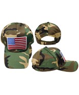 Trade Winds USA Patch Woodland Camouflage Camo Cotton Adjustable Embroid... - £7.90 GBP