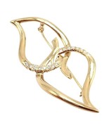 Authentic! Tiffany &amp; Co 18k Yellow Gold Diamond Two Leaf Twin Brooch Pin... - $55,222.60 MXN