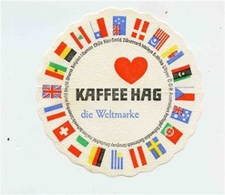 Kaffee Hag die Weltmarke Coffee Coaster World Flags  - £7.88 GBP