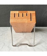 Cutco Space Saver Set Knife Block Five-Slot Oak Wood Stand or Hang 10.25&quot; - $32.39 CAD