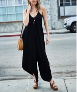 $78 Southern Wishlist Black Adjustable Strap Hidden Pocket Jumpsuit Medium NWOT - $29.93