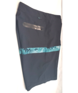 Vissla Board Shorts Men&#39;s Size 32  Black Drawstring Hook and Loop Whales - £20.02 GBP