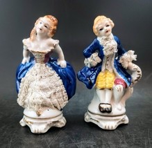 Two Victorian Porcelain Ceramic Oftriart Figurines Hand-Painted In Japan... - $12.00