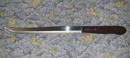 Vintage Sears Craftsman Serrated Stainless USA Carving Knife Wood Handle 12.5&quot; - £7.59 GBP