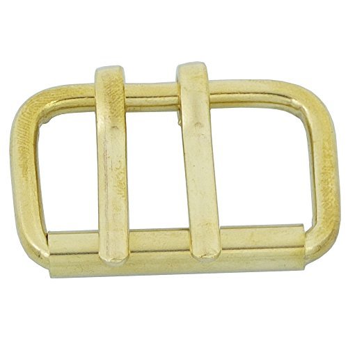 Bluemoona 2 PCS - Solid Brass Buckles Double Prong Roller 40MM 1 5/8" X 20MM 3/4
