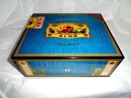 Elie Bleu Alba Blue  Humidor 75 ct NIB Made in France image 6