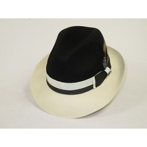Mens Bruno Capelo Dress Hat Australian Wool Fedora Caesar CA350 Black Ivory new image 6