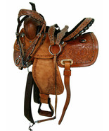 Western Barrel Racing Miniature Premium Leather Horse Saddle Size (12&quot; T... - $527.21 CAD+