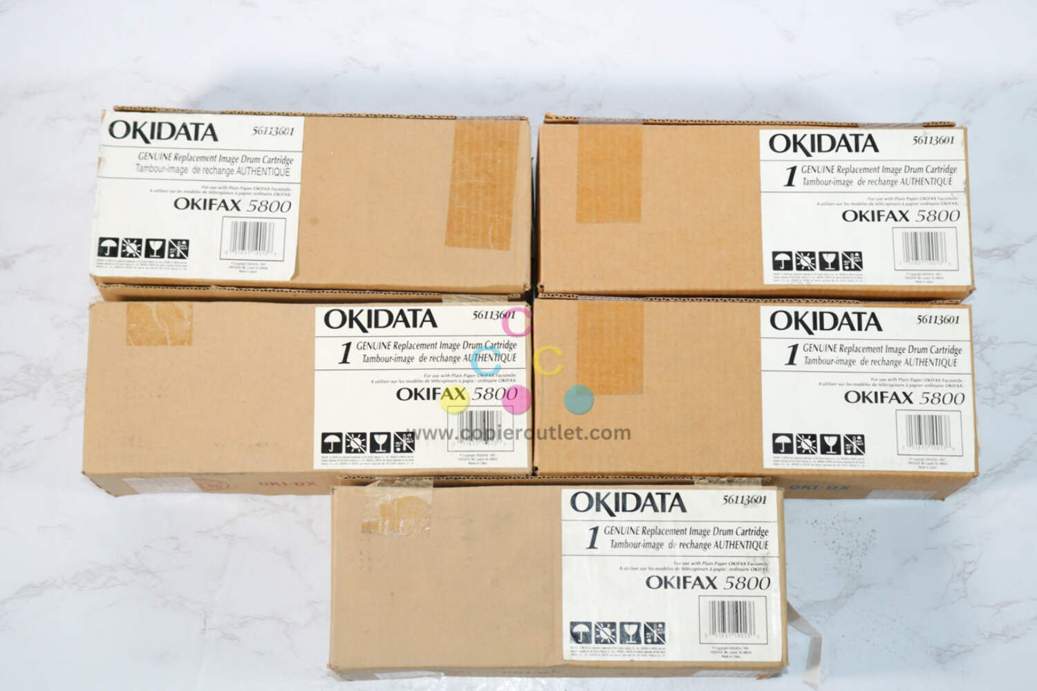 5 New Genuine Oki Fax 5800, 56113601 Black Drum Units, Same Day Shipping! - $143.55