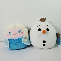 Squishmallow Disney Frozen ELSA &amp; OLAF 6.5&quot;-7&quot; KellyToy Set Plush Stuffed Animal - £18.38 GBP