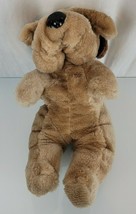 Vintage 1986 Plush Brown Hush Puppy Dog Raffoler Wrinkles Stuffed Animal Toy - $17.81