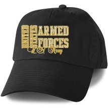 ARMY ARMED FORCES EMBROIDERED BLACK MILITARY HAT CAP - £27.64 GBP