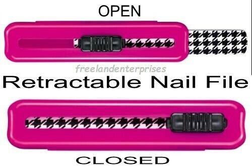 Nail Retractable Nail File ~ PINK Color ~ NIP ~NEW ~ Circa 2012 - £3.84 GBP