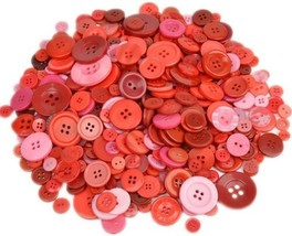 50 Resin Buttons Colorful Reds Jewelry Making Sewing Supplies Assorted L... - £4.66 GBP