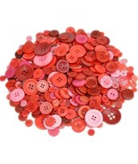 50 Resin Buttons Colorful Reds Jewelry Making Sewing Supplies Assorted L... - £4.66 GBP