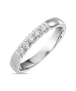 0.15 CT VVS/DF 14k White Gold Engagement Band Round Lab Grown Diamond Ring - €803,76 EUR