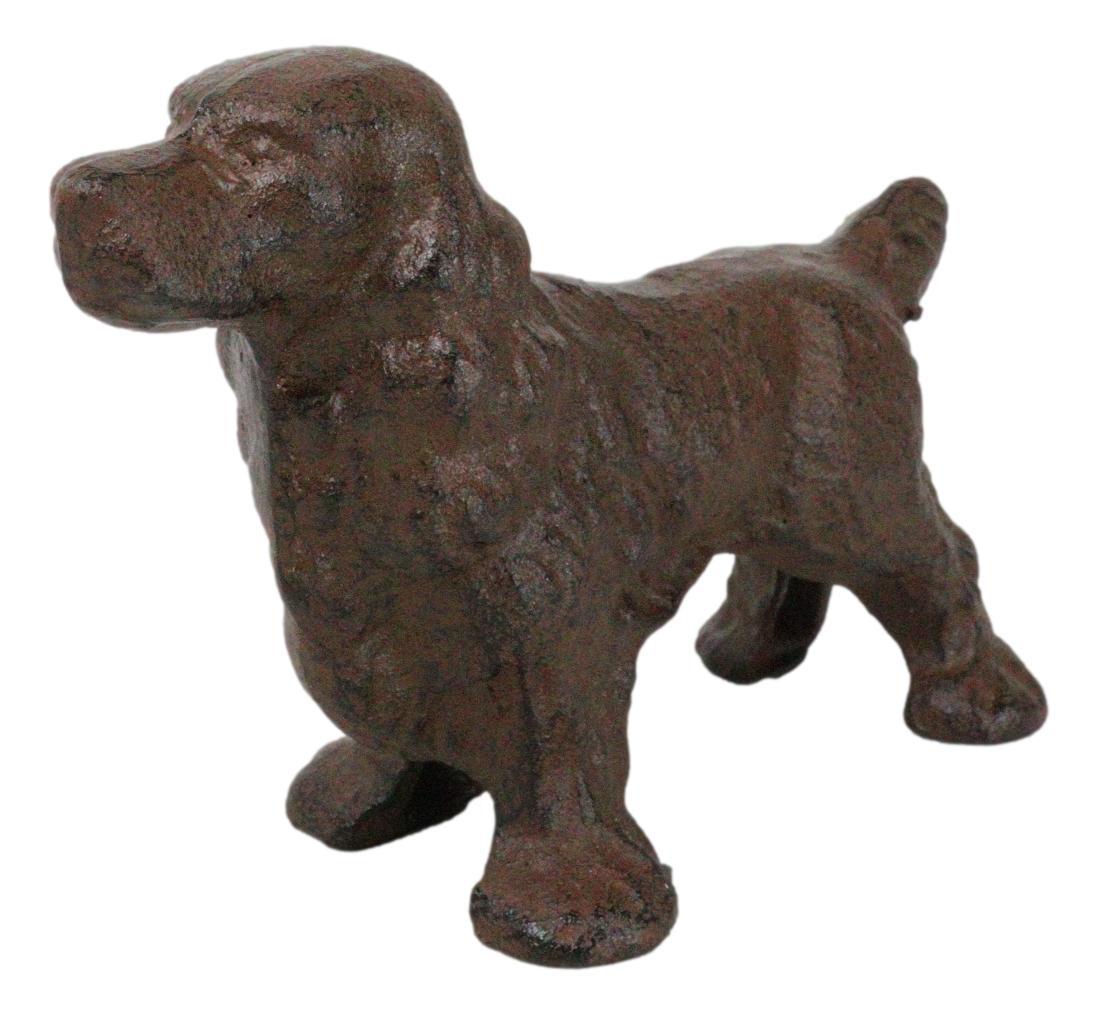 Primary image for Rustic Cast Iron Metal Whimsical Cocker Spaniel Puppy Dog Standing Figurine