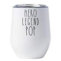 Hero Legend Pop Tumbler 12oz Father Funny Vintage Tea Cup Christmas Gift For Dad - £17.52 GBP