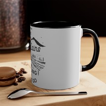 Two-Tone Accent Coffee Mug: 11oz Ceramic with C-Handle, Eye-Catching Color Contr - £13.17 GBP