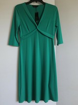 BCBGMaxAzria Dress M Teal Green Cocktail 3/4 Sleeve V Neck BCBG Max Azri... - £55.87 GBP