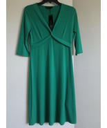 BCBGMaxAzria Dress M Teal Green Cocktail 3/4 Sleeve V Neck BCBG Max Azri... - £55.78 GBP