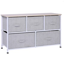 40&quot; 5-Drawer Horizontal Storage Dresser Organizer with Fabric Bins - $2,039.47 MXN