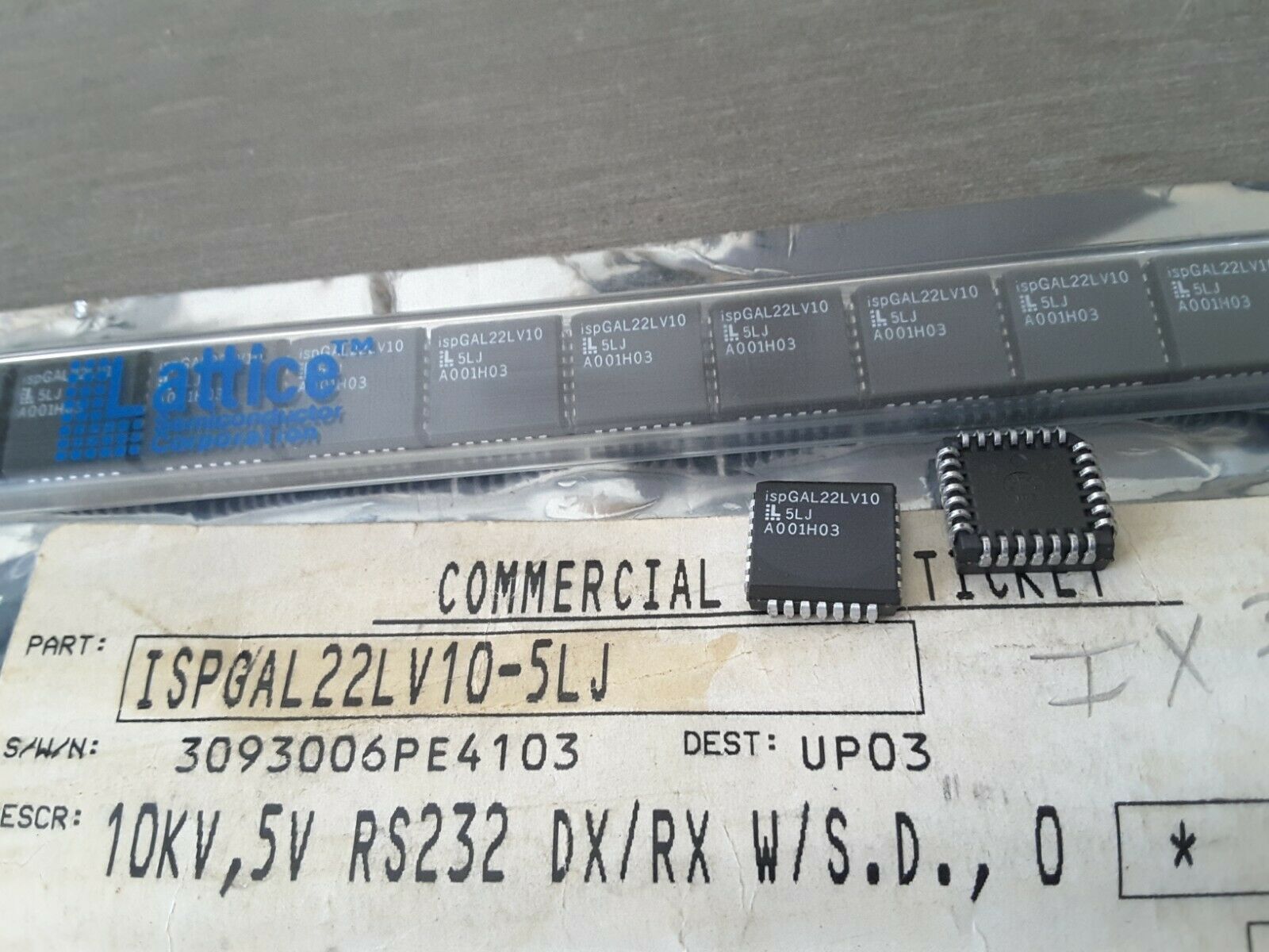 (2) ISPGAL22LV10-5LJ  LATTICE PLD 5ns PAL Type CMOS PQCC28 NEW RARE $7 - $6.82