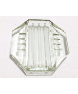 Vtg Mid Century ART DECO Heavy Crystal Clear Art Glass Ashtray Octagon 8... - £127.18 GBP