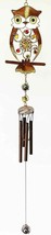 Woodland Gem Owl Resonant Relaxing Black Coated Copper Wind Chime Garden... - $494.75 MXN