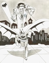 Joe Giella Unsigned Original DC Comic Art Sketch Batman &amp; The Joker Gotham City - £791.35 GBP