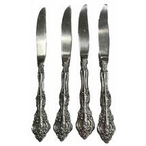 Oneida MICHELANGELO Stainless 4 Dinner Knives Heirloom Cube Glossy Flatware - £10.00 GBP