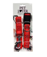 Pet Collar and Leash Set Red - $95.29 MXN