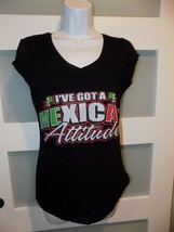 Splash I&#39;ve got a Mexican Attitude Black T-shirt Size L Women&#39;s - $15.20