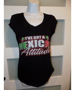 Splash I&#39;ve got a Mexican Attitude Black T-shirt Size L Women&#39;s - $15.04