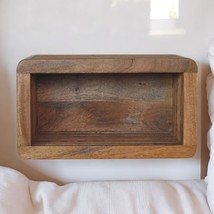 Artisan Furniture Solid Wood Soba Wall Mounted Bedside, Brown - $131.00