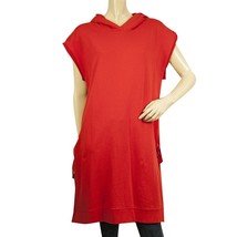 MM6 Maison Martin Margiela Red Cotton Hooded Poncho Cape Cardigan size M - $108.90