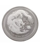 2012 Australien 1 Dollar Lunar Jahr Des Drachen 1 Unze Silber BU Münze - $2,623.45 MXN