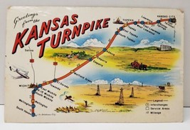 Kansas City Turnpike Illustrated Greetings Postcard C20 - £3.88 GBP